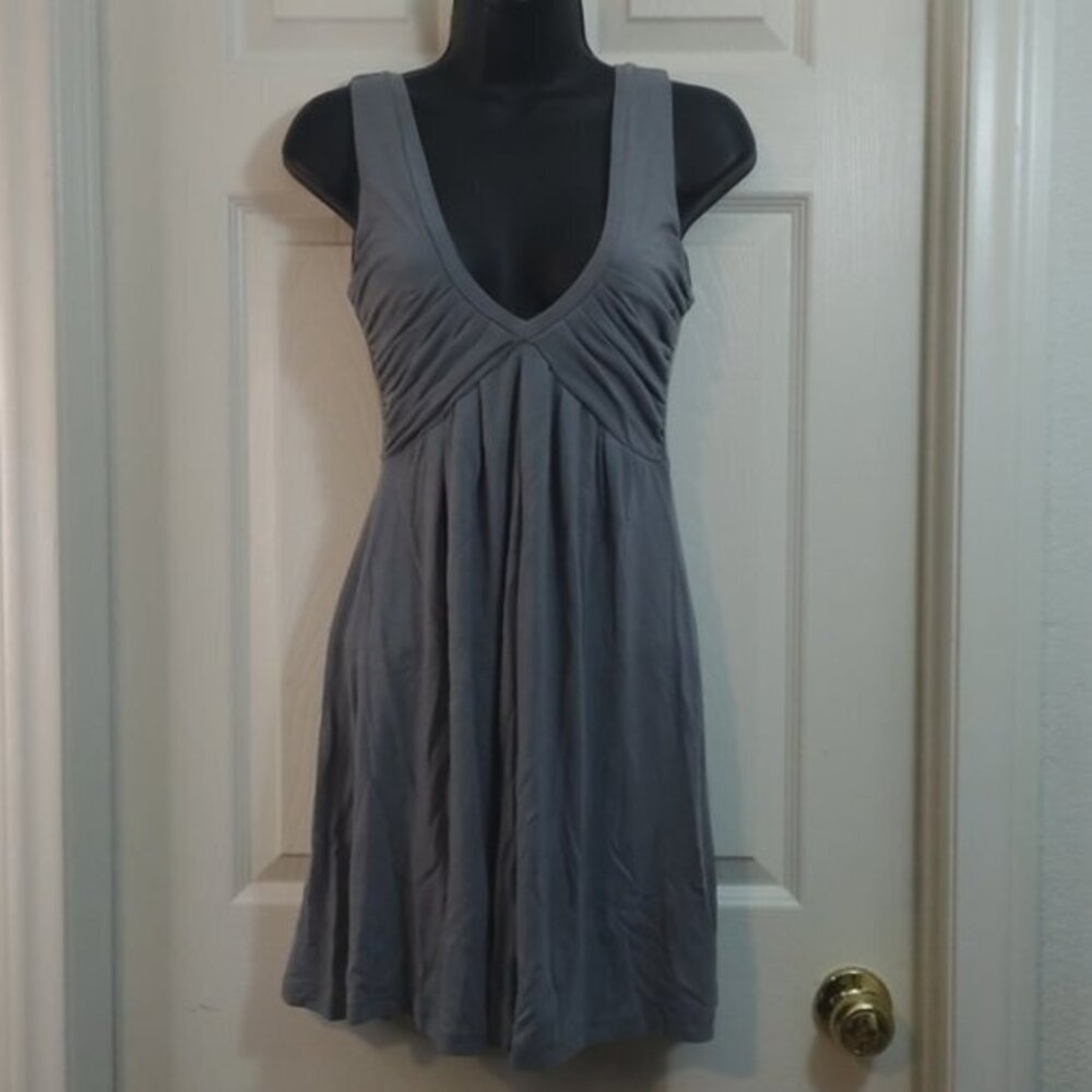 Women's Pure Rebel Gray V-Neck Flowy Dress Size Small GUC #0428